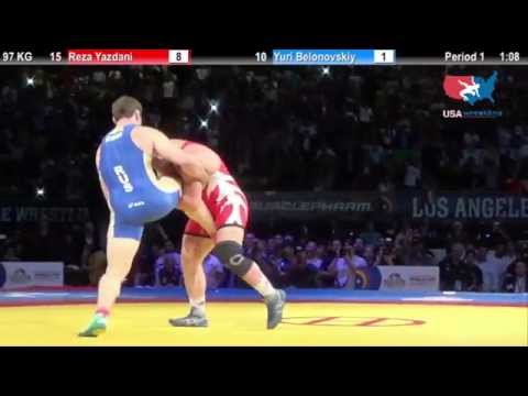 2X World Champ Reza Yazdani, Iran wrestler Single leg step