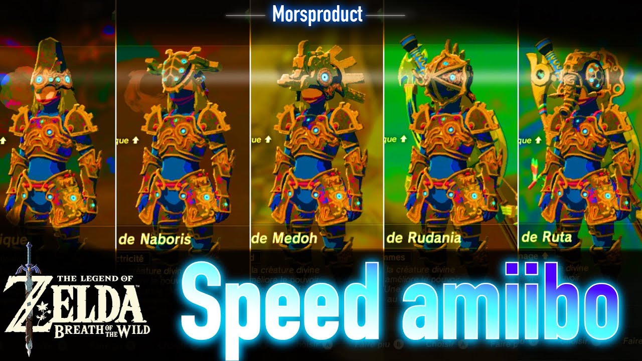 Zelda Breath of the wild fr Speed amiibo - Toutes les tenues de Prodige - Morsproduct
