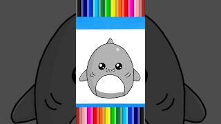How to Draw a Cute Shark Squishmallow 😍😍😍 #cutedrawings #howtodraw #squishmallows