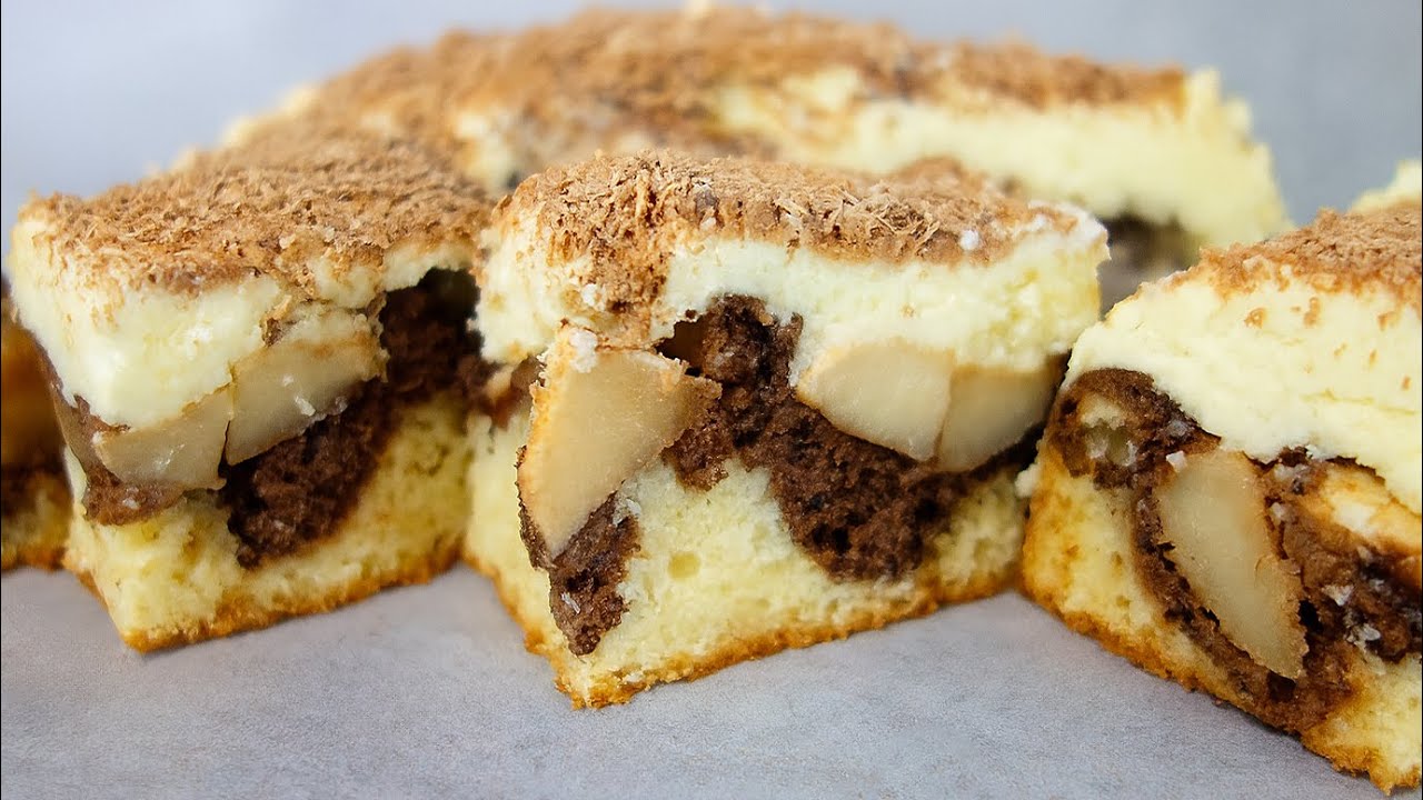 Ciasto Fale Dunaju z jabłkami 🍏 Wilgotne, kremowe i zawsze się udaje!