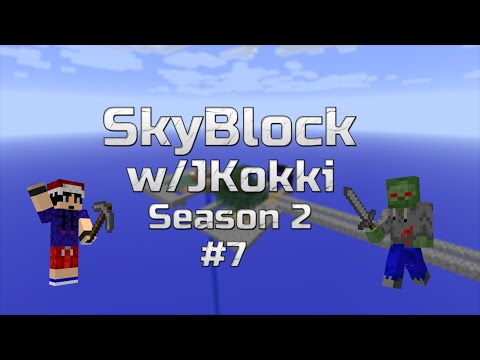 SkyBlock w/JKokki s2 #7 - Cobblea.. niin prkleesti coblea