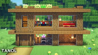 ⚒️ Minecraft : How To Build a Small survival wooden house 2_[마인크래프트 건축 : 작은 야생 나무 집 2 만들기]