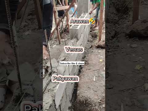 Pag asentada NG hollow block arawan versus pakyawan #construction #carpenter #reels #shorts