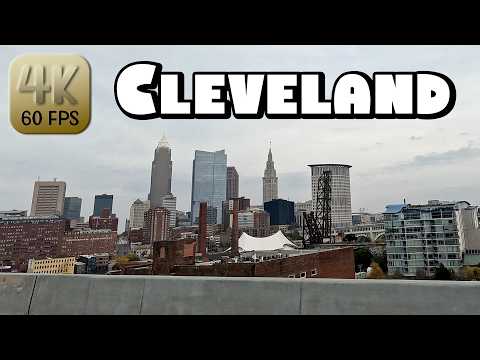 Driving Around Downtown Cleveland, Ohio in 4k Video