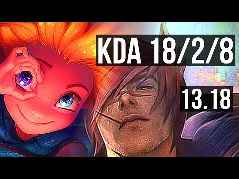ZOE vs SETT (MID) | 2.6M mastery, 18/2/8, Legendary, 900+ games | KR Challenger | 13.18