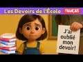 Les Devoirs De L École School Homework French Stories French Cartoon Lili Pompom