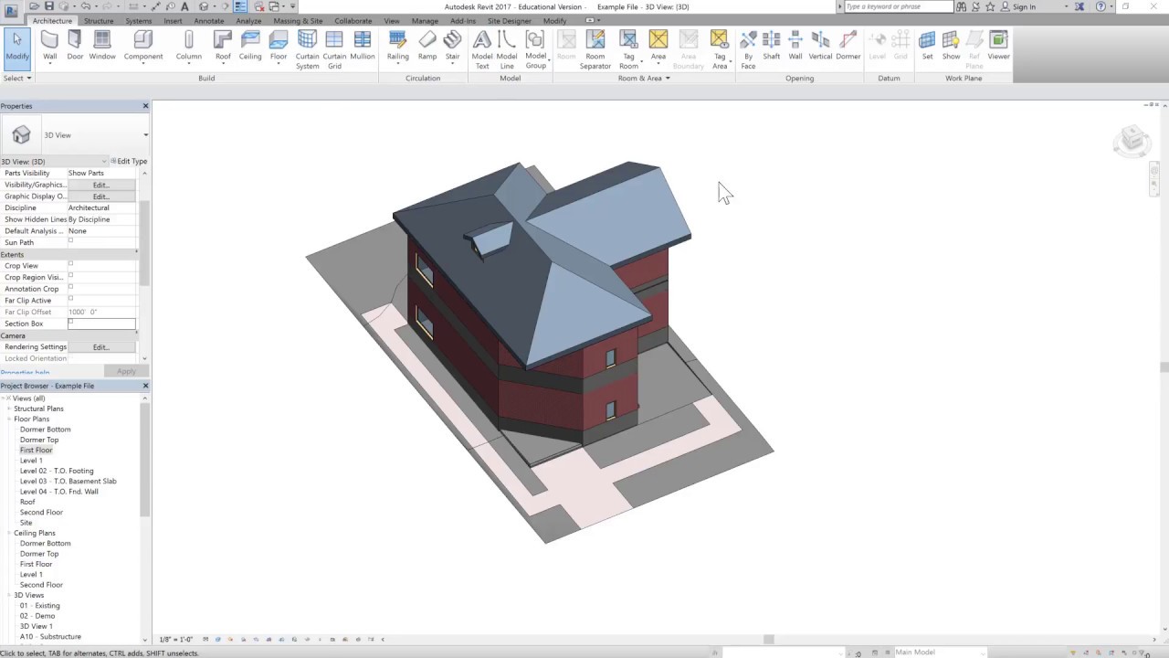 Revit 2017 Tutorials: Beginner-MEP Modeling 1: Link Model & Copy Monitor