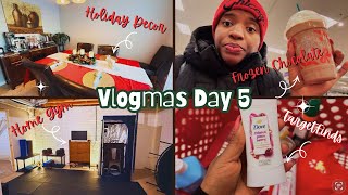 VLOGMAS DAY 5 | TARGET RUN | HOME GYM SETUP | HOLIDAY DECOR 🎁