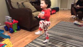 baby dancing to kia commercial (party rock anthem) tryin to shuffle