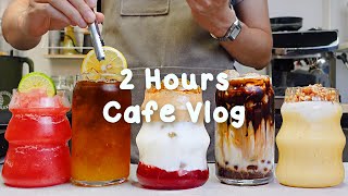 🍹지치고 힘들 땐 음료 ASMR로 힐링해요/주중의 여유로움/2시간 모음🥰2 Hours Vlog/Cafe Vlog/ASMR/Tasty Coffee