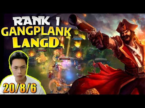 🔴 LangD Gangplank vs ChoGath (20/8/6) - LangD Rank 1 Gangplank Guide
