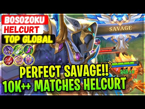 PERFECT SAVAGE!! 10K++ Matches Helcurt [ Top Global Helcurt ] Bosozoku - Mobile Legends Build