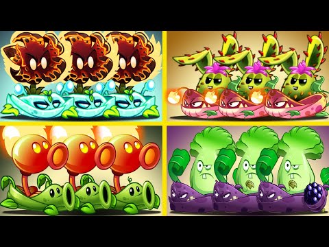 4 Best Plants&Vines Vs Team Zombies-That Team Can Win?PvZ 2