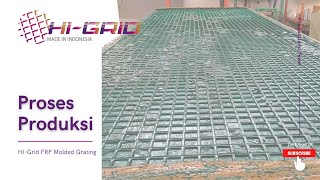 FRP Molded Grating - HI-Grid - Mesh Size: 38x38mm;  Panel Size Available: 1000x4000mm; 