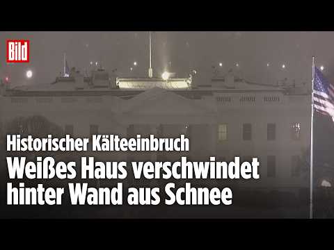 SCHNEESTURM "FERN" TRIFFT USA: Selbst das Weiße Haus versinkt im Schnee