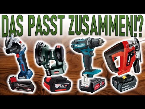 Diese WERKZEUG AKKUS und MARKEN sind untereinander KOMPATIBEL!