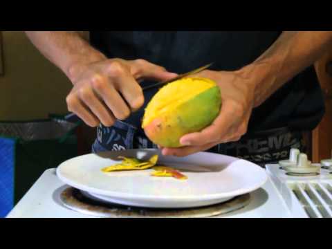 comment ouvrir le noyau d'une mangue