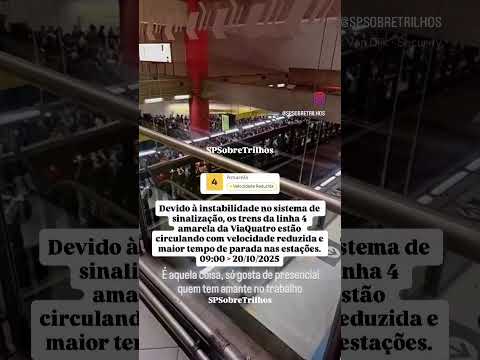 Linha 4 amarela da ViaQuatro deu problema DE NOVO