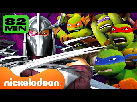 Черепашки-ниндзя | Шреддера УНИЧТОЖАЮТ 82 минуты подряд! 👊 | Nickelodeon Cyrillic