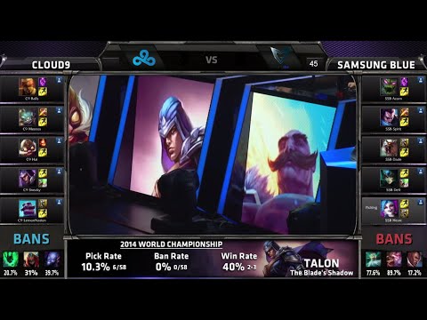 Cloud 9 vs Samsung Blue | Game 4 Quarter Finals S4 Worlds LOL 2014 Playoffs | C9 vs SSB QF G4