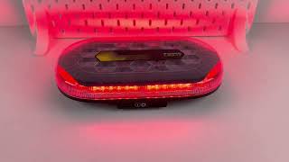 AKU LED rampa červená, 48xLED, magnet, 328mm, ECE R65 R10