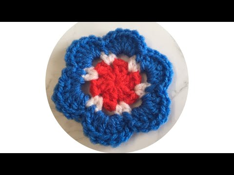 Jubilee Crochet Flowers by Ligia, 3 colour flowers