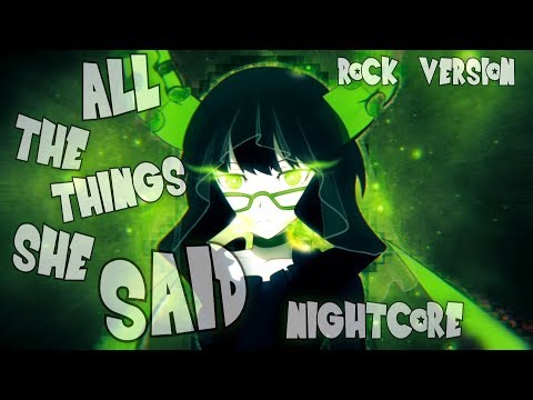 Nightcore - All The Things She Said (Rock Version)