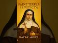 Saint Teresa Benedicta of the Cross | Edith Stein | Feast Day August 9 #catholicsaint #carmelites