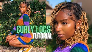How I Get Curly Locs: Quick & Easy Tutorial & Moisturizing Bleached Locs| iamLindaElaine