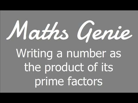Expressing a Number as the Product of its Prime Factors