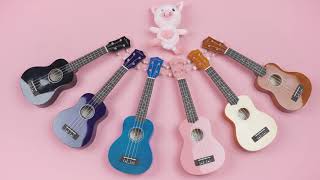 Video thumbnail for Donner Soprano Ukulele Beginner Kit Ukulele 21 inch,Rainbow Series by Donner Music