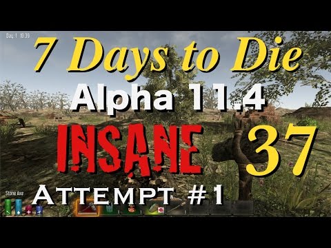 7 Days to Die - Alpha 11.4 - INSANE Attempt #1 - Part 37 (Beginning to Prepare)