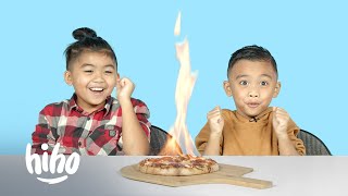 Kids Try Food on Fire | Kids Try | HiHo Kids