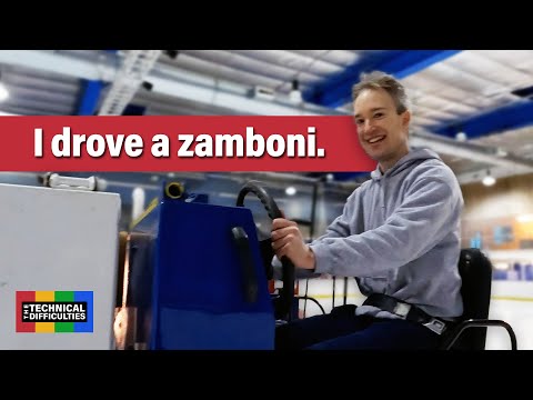 Tom Scott Fulfills His Childhood Dream Of Riding A Zamboni Machine