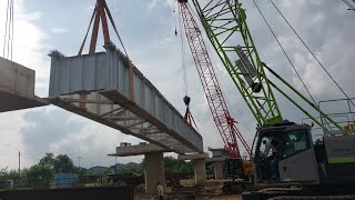 Girder Erection – Katni Grade Separator**L&T Mega Project 🚧 #techbande