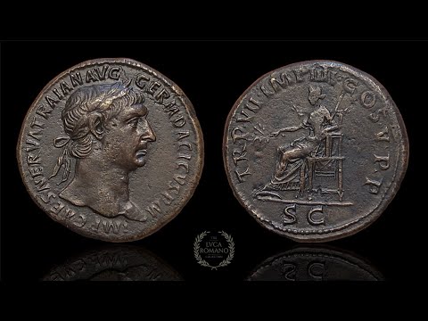 Sestertius of Emperor Trajan, minted in Rome 103 AD #romancoins #ancientcoins #numismatics #coins