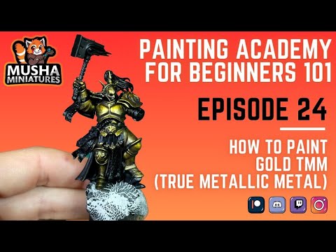 Paint Gold TMM Armor: Beginner's Guide to True Metallic Metals | Musha's Painting Academy #24