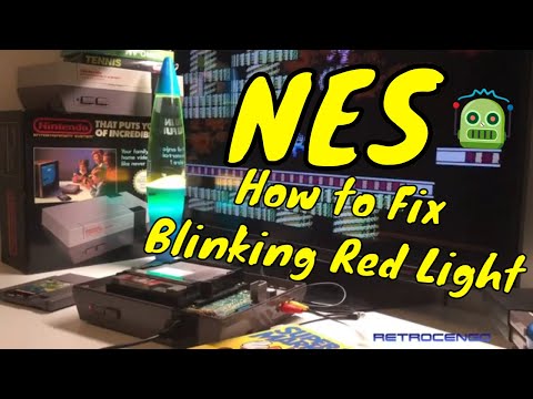 Nintendo: How to Fix NES Blinking Red Light - reset - lock up and Mega Man 2 gameplay