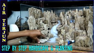 Tutorial Aquascape Waterfall Menggunakan Batu Pasir