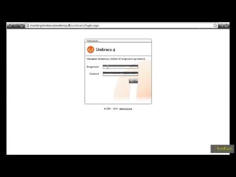Logging in to Umbraco
