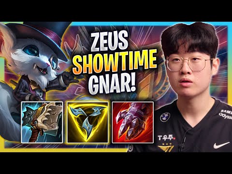 ZEUS SHOWTIME WITH GNAR! - T1 Zeus Plays Gnar TOP vs Akali! | Bootcamp 2023