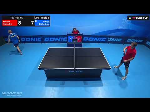 20:05 Mykola Halynskyi - Denys Shcherbak 13.10.2023 TT Euro.Cup Ukraine Star. Table 3