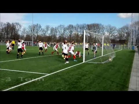 RCL JO17-2 VS KMD JO17-1, de 3 doelpunten op een rijtje, 7-3-2020