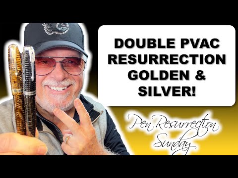 Pen Resurrection Sunday Ep 146 TWO 1945 Parker Vacumatics Golden and Silver