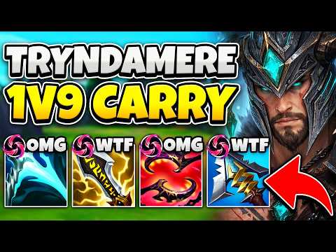 ANOTHER DAY ANOTHER TRYNDAMERE 1V9 CARRY FROM THE RANK 1 TRYND