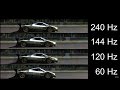 [Slow motion] 240Hz vs 144Hz vs 120Hz vs 60Hz - Monitor refresh rates