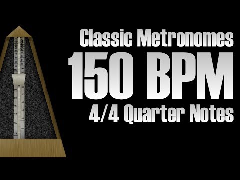 150 BPM 4/4 Wooden Metronome (Click Track in HD)