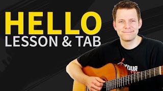 How To Play Hello On Guitar - Adele Guitar Lesson