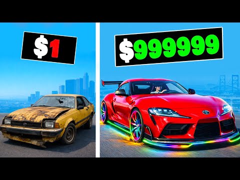 $1 to $1,000,000,000 TOYOTA SUPRA in GTA 5!