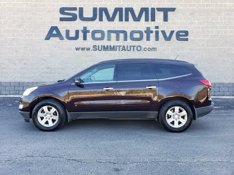 2010 CHEVY TRAVERSE LT AWD QUADS THIRD WALK AROUND REVIEW DARK CHERRY SOLD! 9J407B
